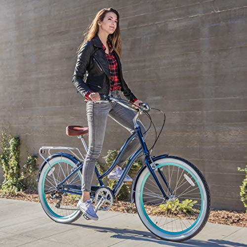 sixthreezero EVRYjourney Women's 3-Speed Step-Through Hybrid Cruiser Bicycle, 24