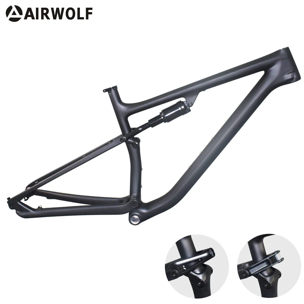 AIRWOLF FULL Suspension Carbon Mountain Bike Frame 29ER MTB Fiber 148*12mm
