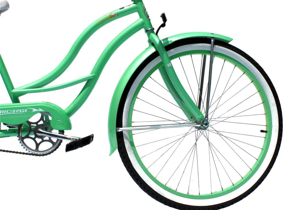 Micargi TAHITI-F-MGRN 26 in. Tahiti Women's Beach Cruiser Bicycle, Mint Green & Mint Green