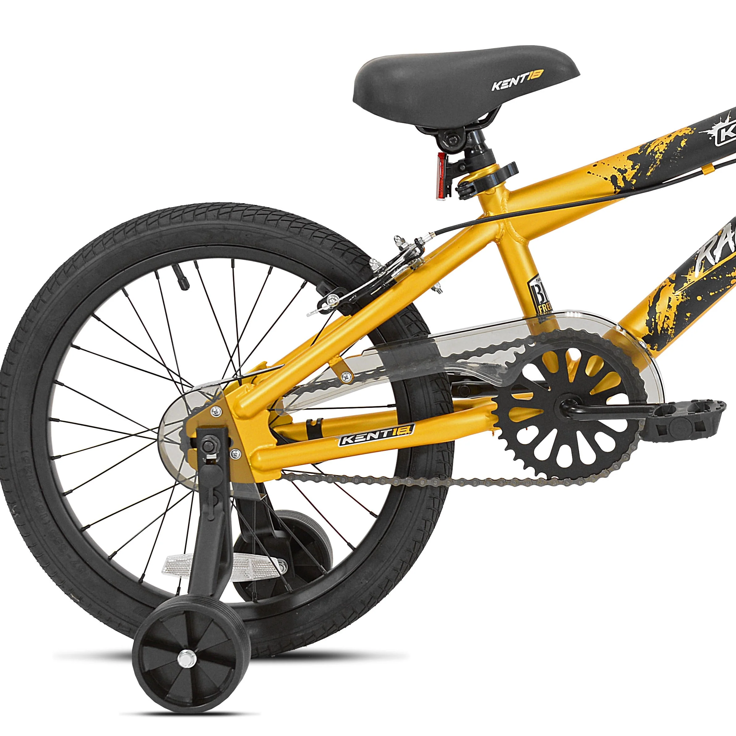 Bicycle 18 in. Rampage Boy's BMX Child Bicycle, Gold and Black