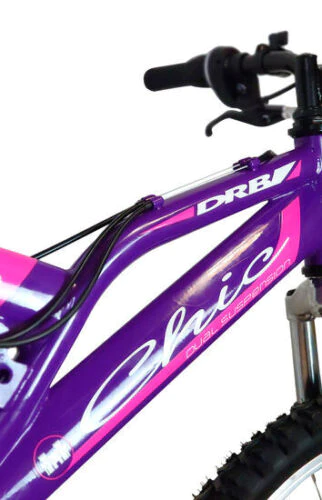 Dallingridge Chic MTB Girls Full Sus Mountain Bike 24" Wheel 6 Speed Purple