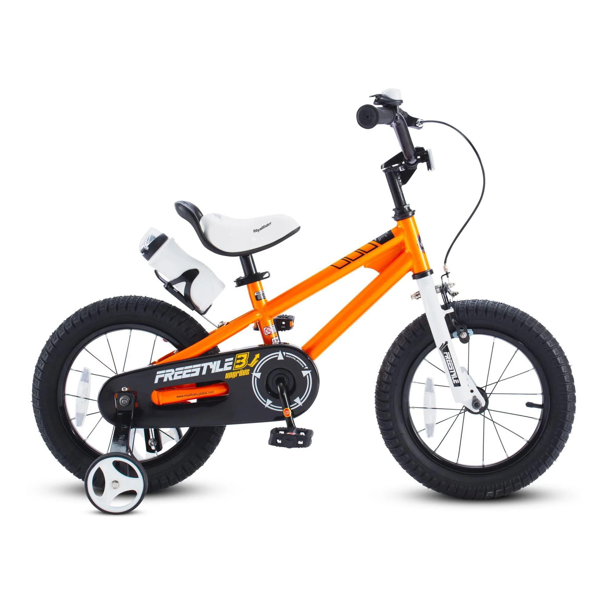 royalbaby freestyle kids bike 14 inch childrens bicycle with training wheels toddlers boys girls beginners ages 3-5 years, or