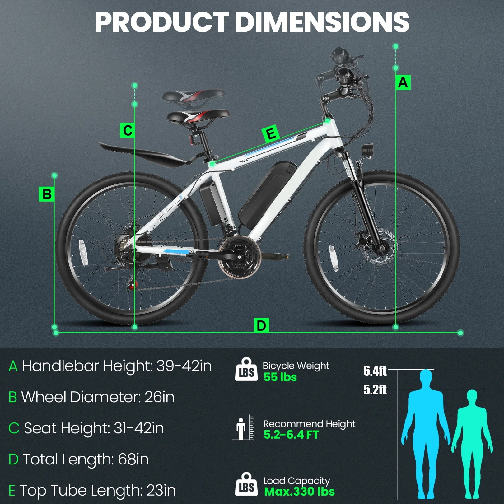 Gocio 500W Electric Bike 26