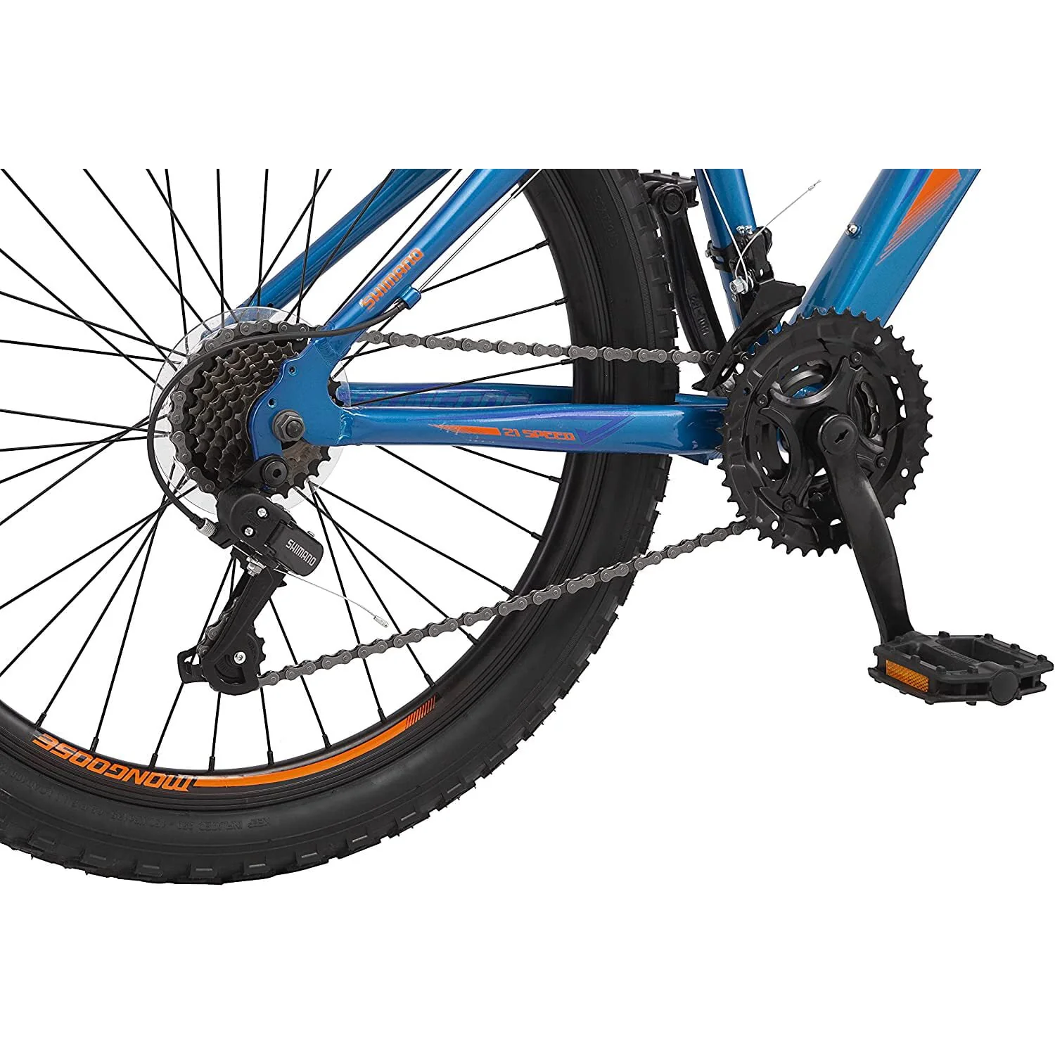 Mongoose Boys' Flatrock 24 in Mountain Bike, Blue