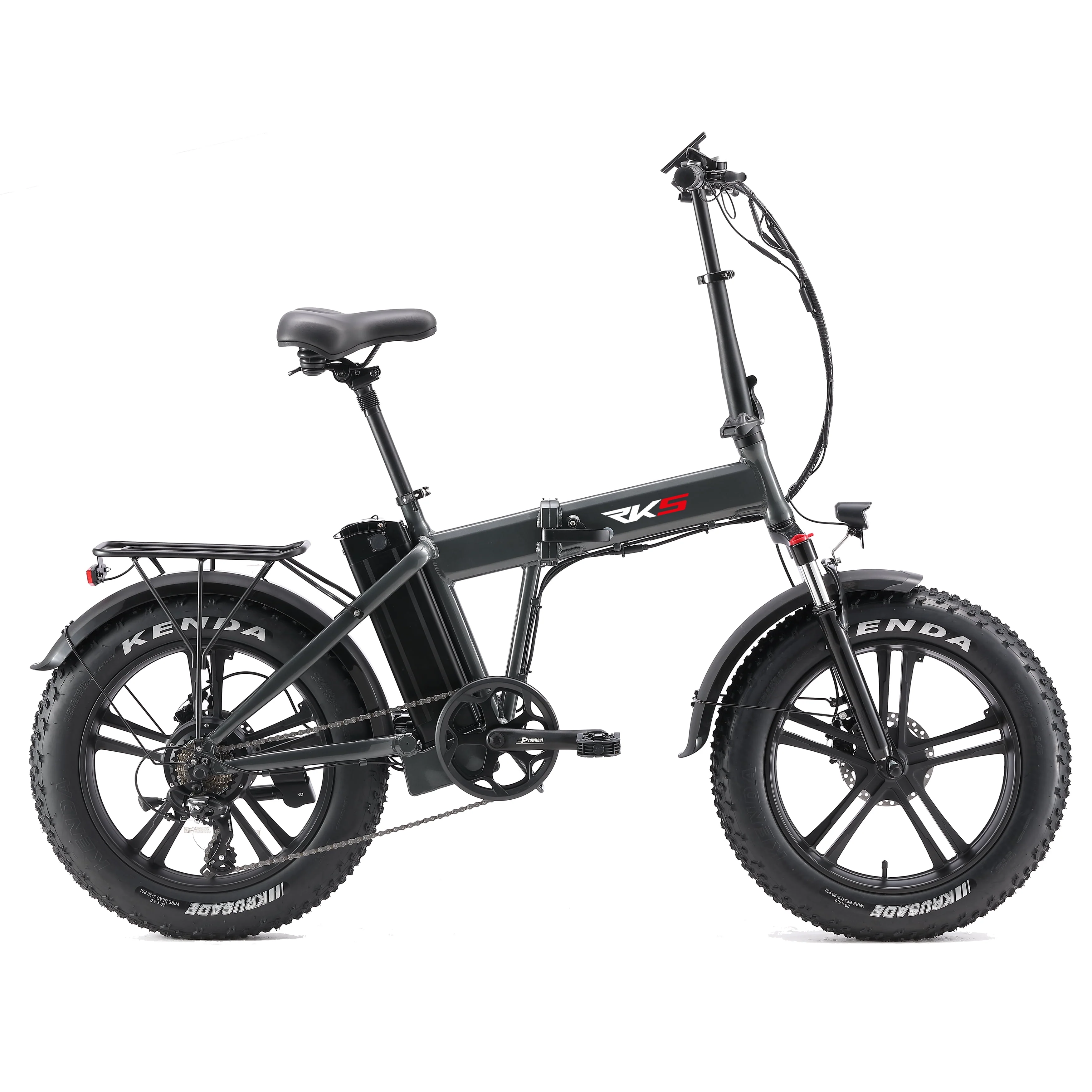 Foldable Electric Bike with 750W Motor, Electric Bicycle with 48V 14.5Ah Battery, 20'' Fat Tires, LCD Display, Front and Rear LED Lights, Professional 7-Speed Gears (Anthracite)