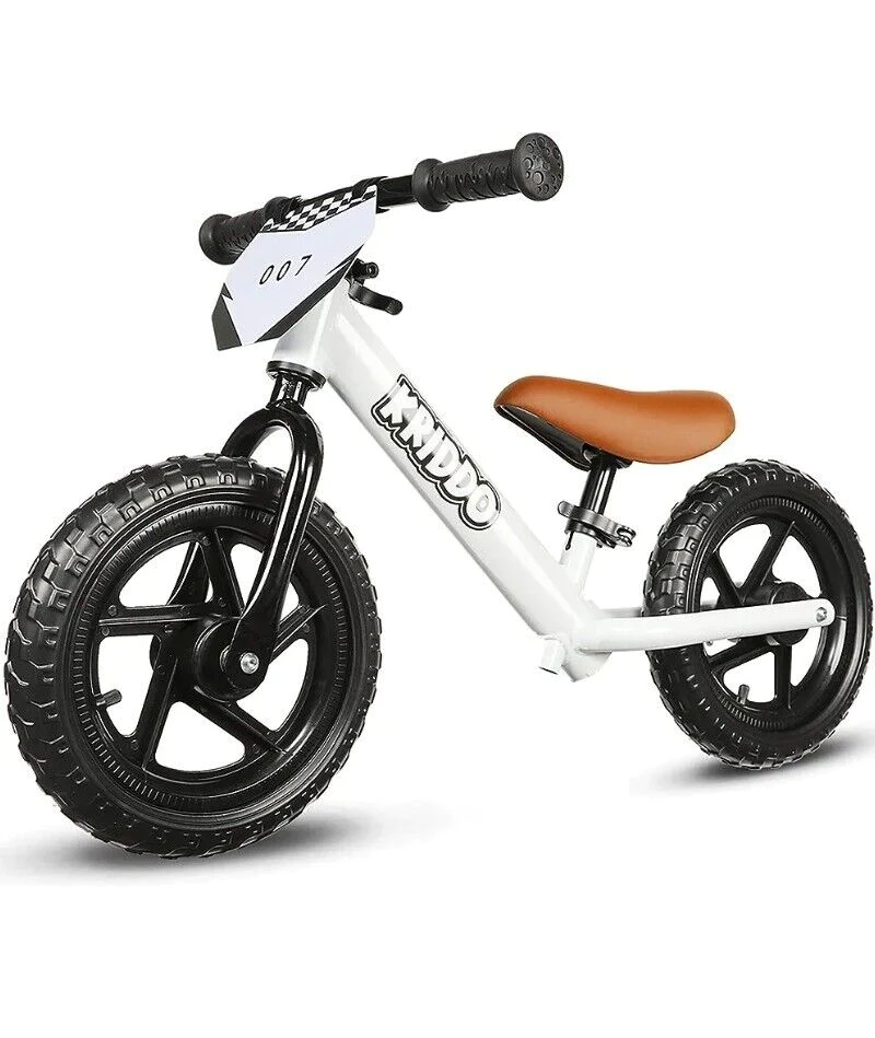 KRIDDO Toddler Balance Bike 2 Year Old, Age 18 Months to 5 Years Old, 12 Inch Pu