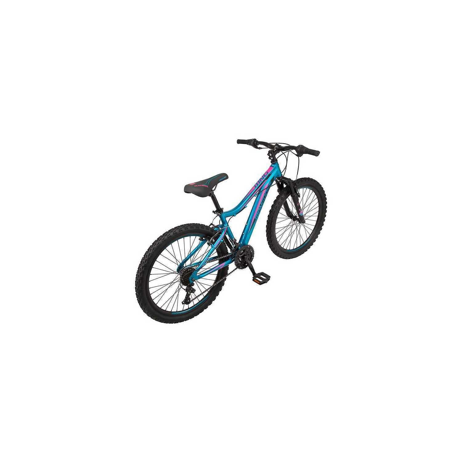 Mongoose 24 in. Mountain Bicycle, 21 Speed, Teal-Gender:Women