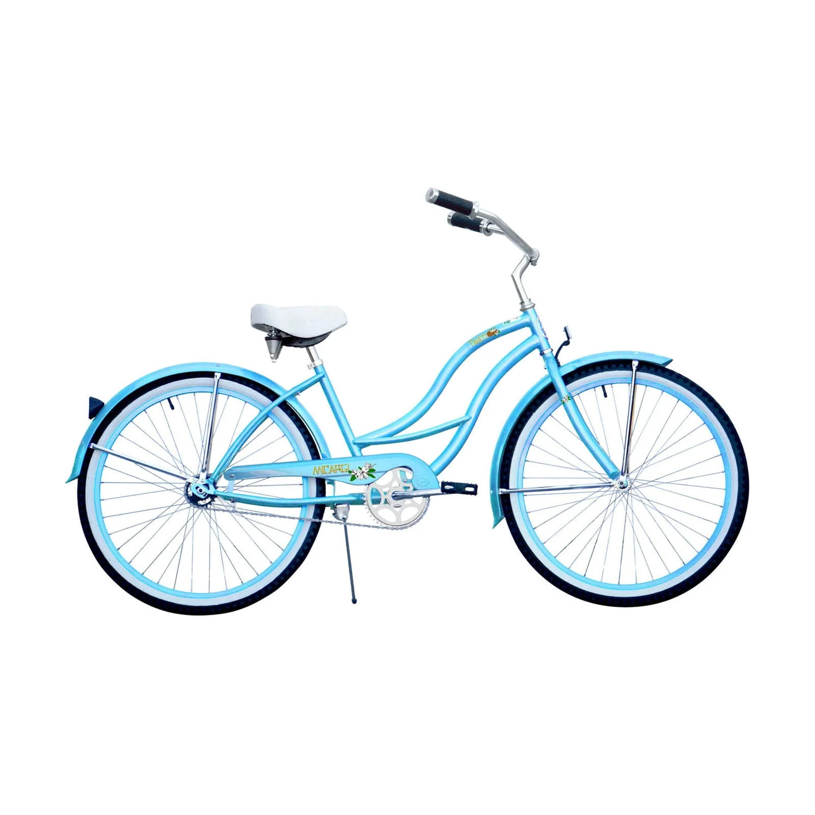 Micargi TAHITI-F-BBL 26 in. Tahiti Women's Beach Cruiser Bicycle, Baby Blue & Baby Blue