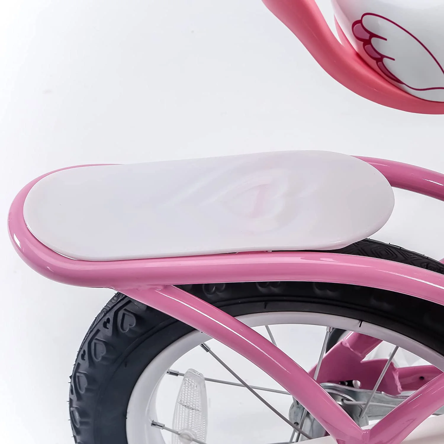 Royalbaby Little Swan Pink 18 In. Girl's Bicycle with Basket and Kickstand