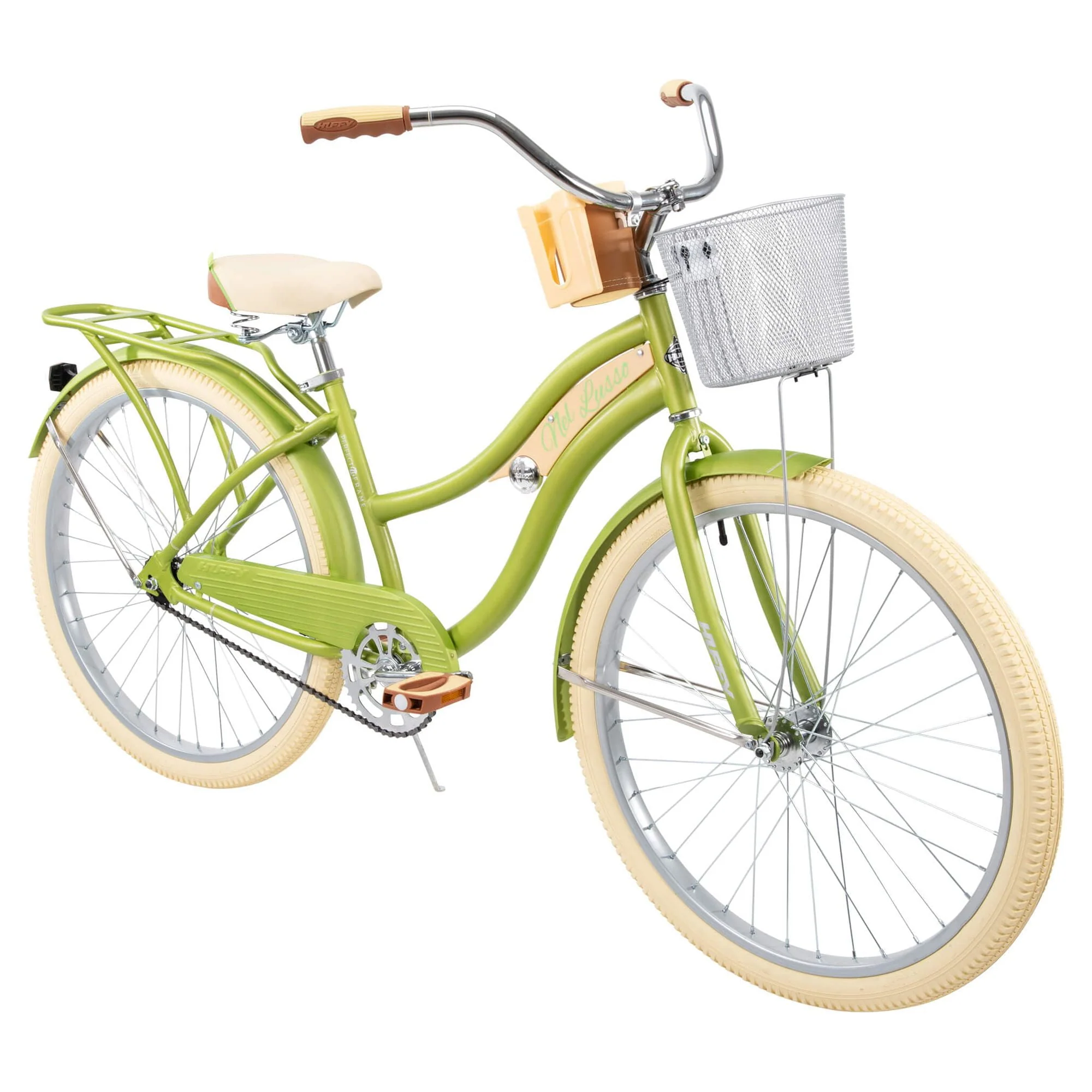 Huffy, Nel Lusso Classic Cruiser Bike with Perfect Fit Frame, Women's, Green, 26