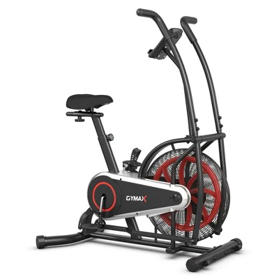 Costway Unlimited Resistance Airdyne Bike Fan Exercise Bike with Clear LCD Display