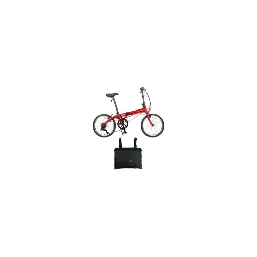 Dahon VYBE D7 Folding Bike (Red) with Dahon Foldable Carry Bag