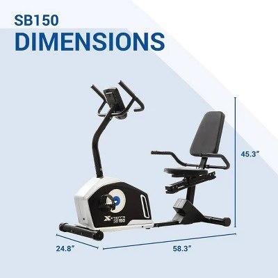 XTERRA Fitness SB150 Recumbent Exercise Bike - Black