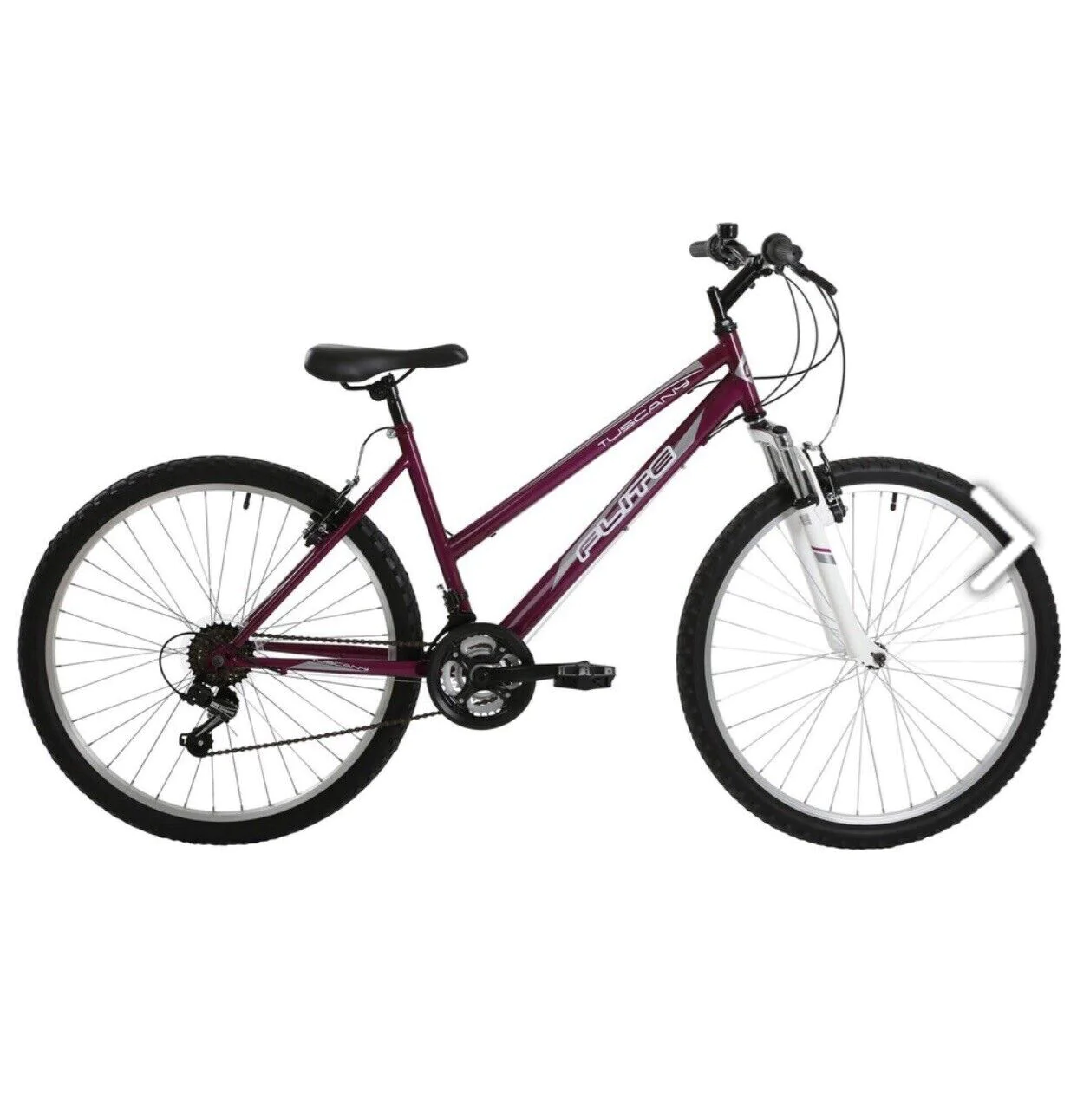 Flite Tuscany Womens 26 Inch Purple Mountain Bike Front Suspension
