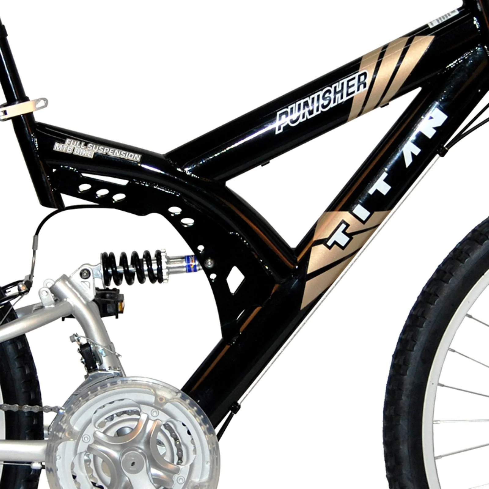 Titan Punisher Dual-Suspension Unisex All-Terrain Mountain Bike