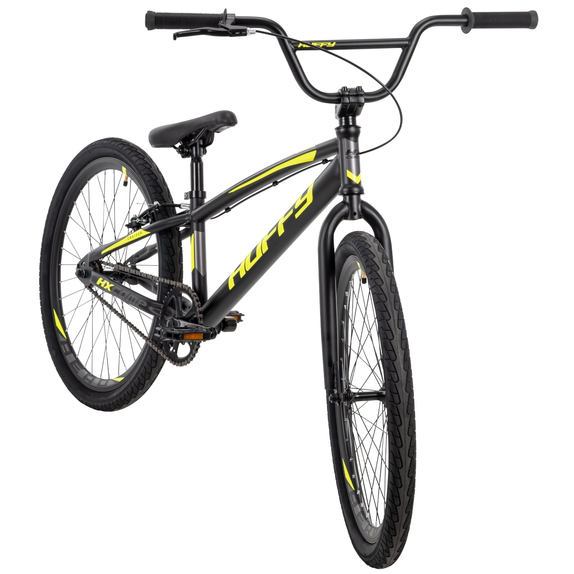 HX Cruiser 24-inch BMX Bike for Boys, Black/Yellow