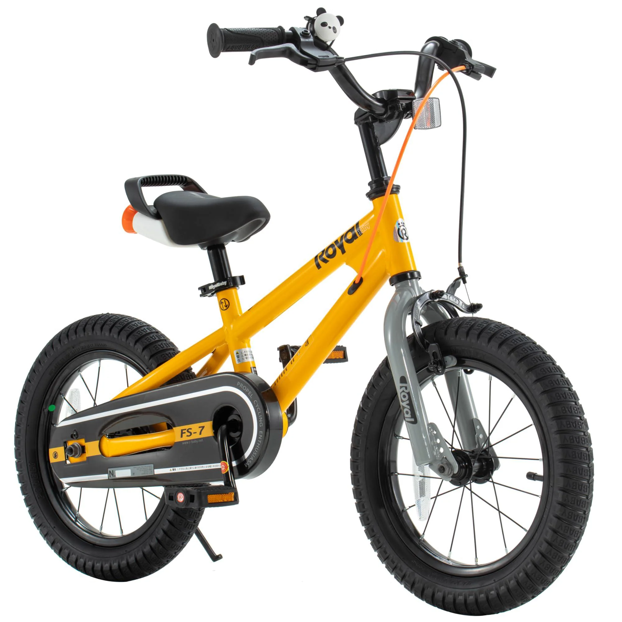 royalbaby freestyle 7 kids bike toddlers 14 inch wheel dual handbrakes bicycle beginners boys girls ages 3-5 years, kickstand