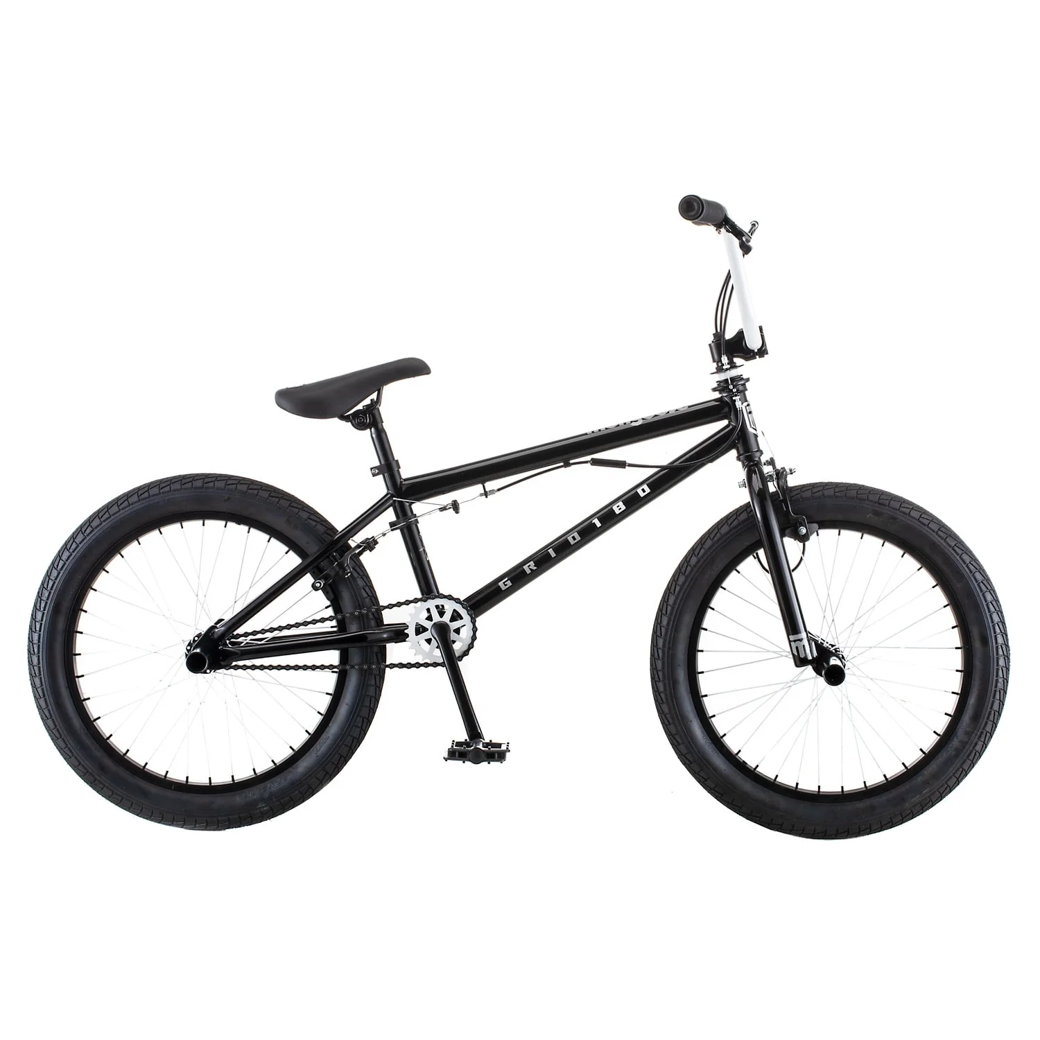 Mongoose Mongoose Grid 180 BMX Freestyle Bike, 20-Inch Wheels, Single Speed, Black