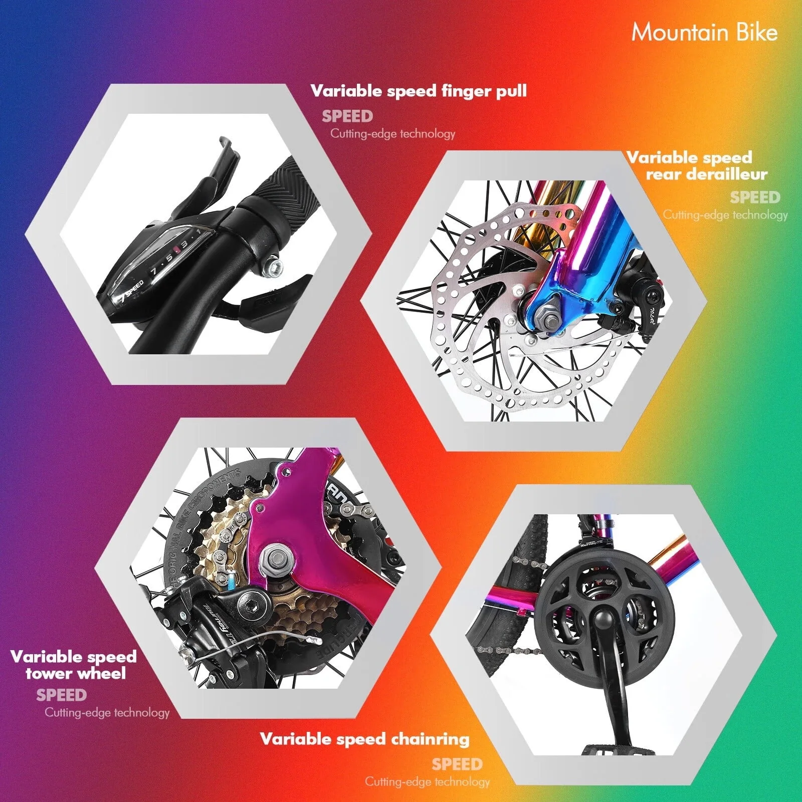 27.5 Inch Full Suspension Road Bike 21 Speed Dual Disc Brakes,Ship from USA