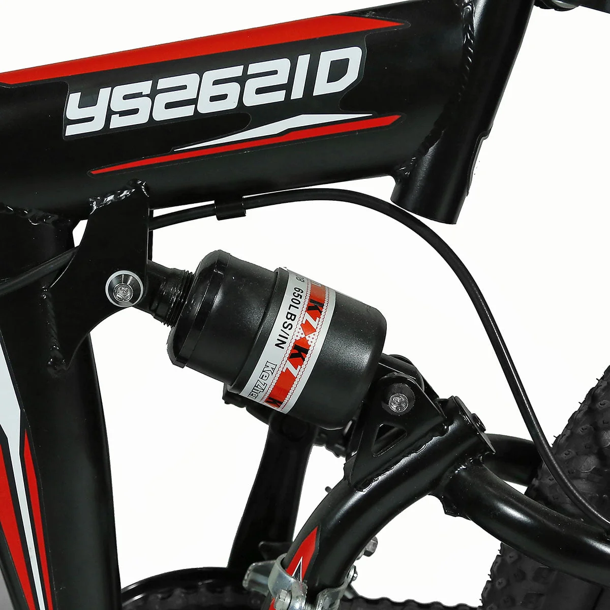 Xspec 7 Speed Folding Compact Mountain Bike, Black, 26 In.