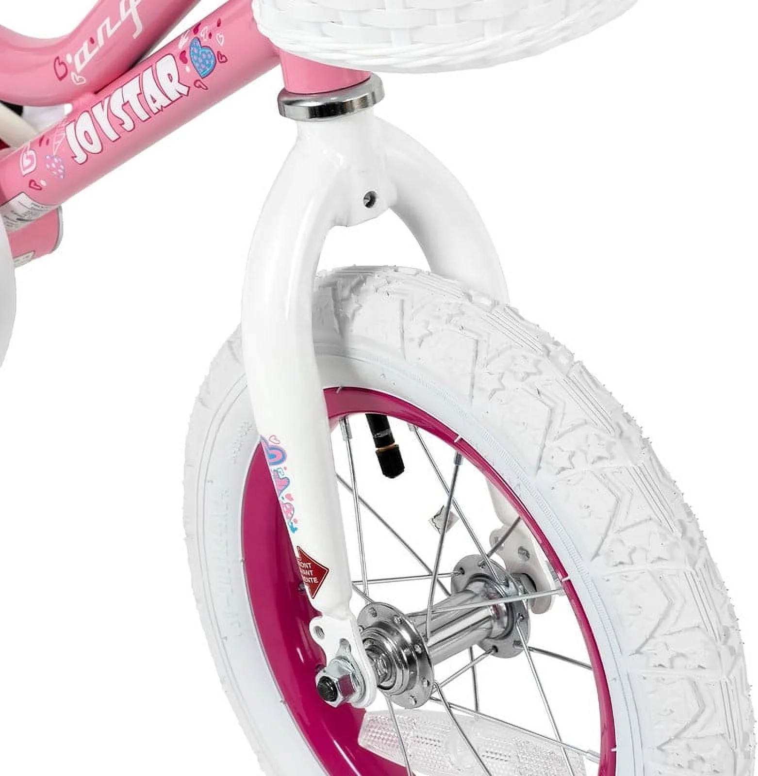 JOYSTAR Angel Girls Bike for Toddlers and Kids Ages 2-9 Years Old, 12 14 16 18 Inch Kids Bike with Training Wheels & Basket, 18 in Girl Bicycle with Handbrake & Kickstand