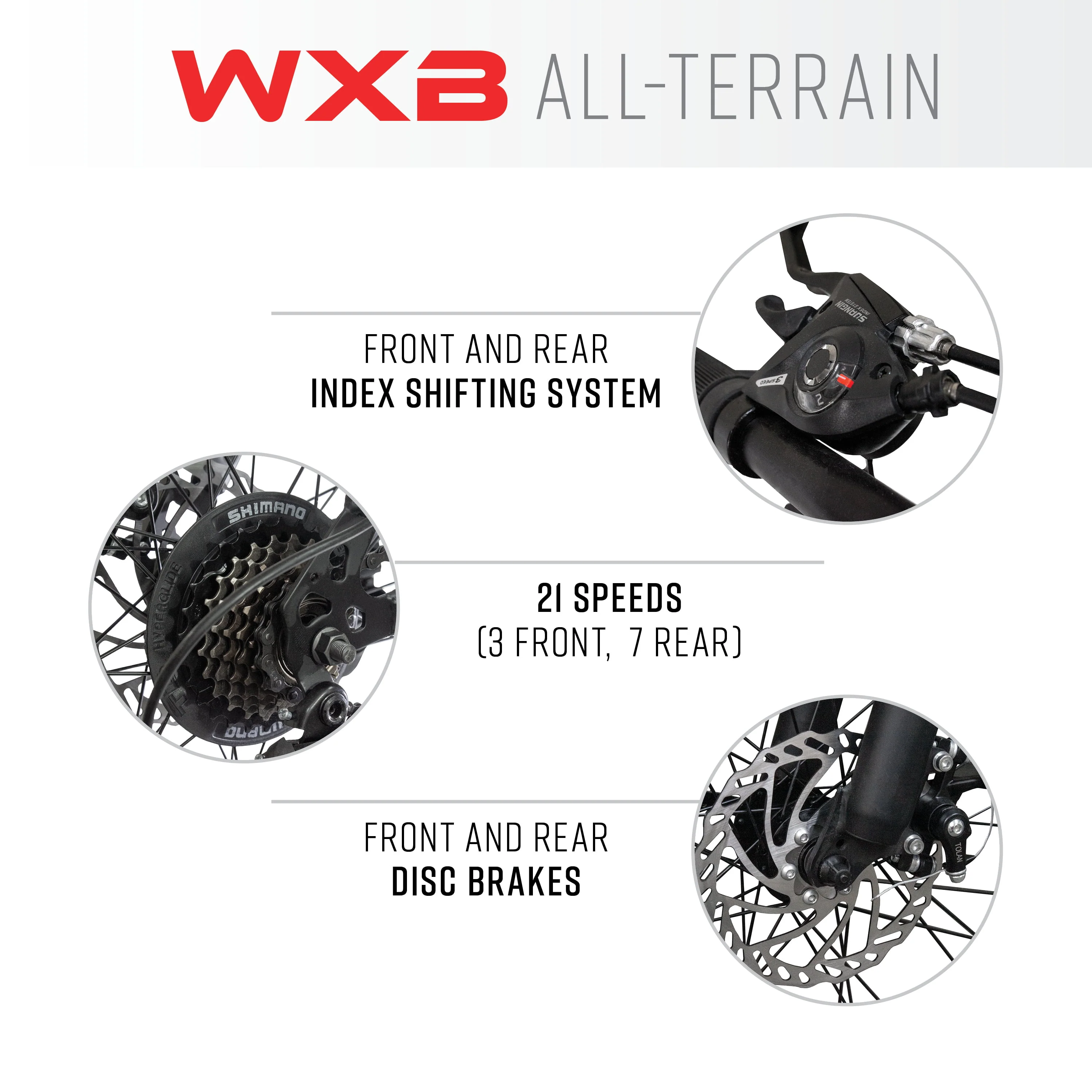 White Hardtail Bike SEAICH WXB 26