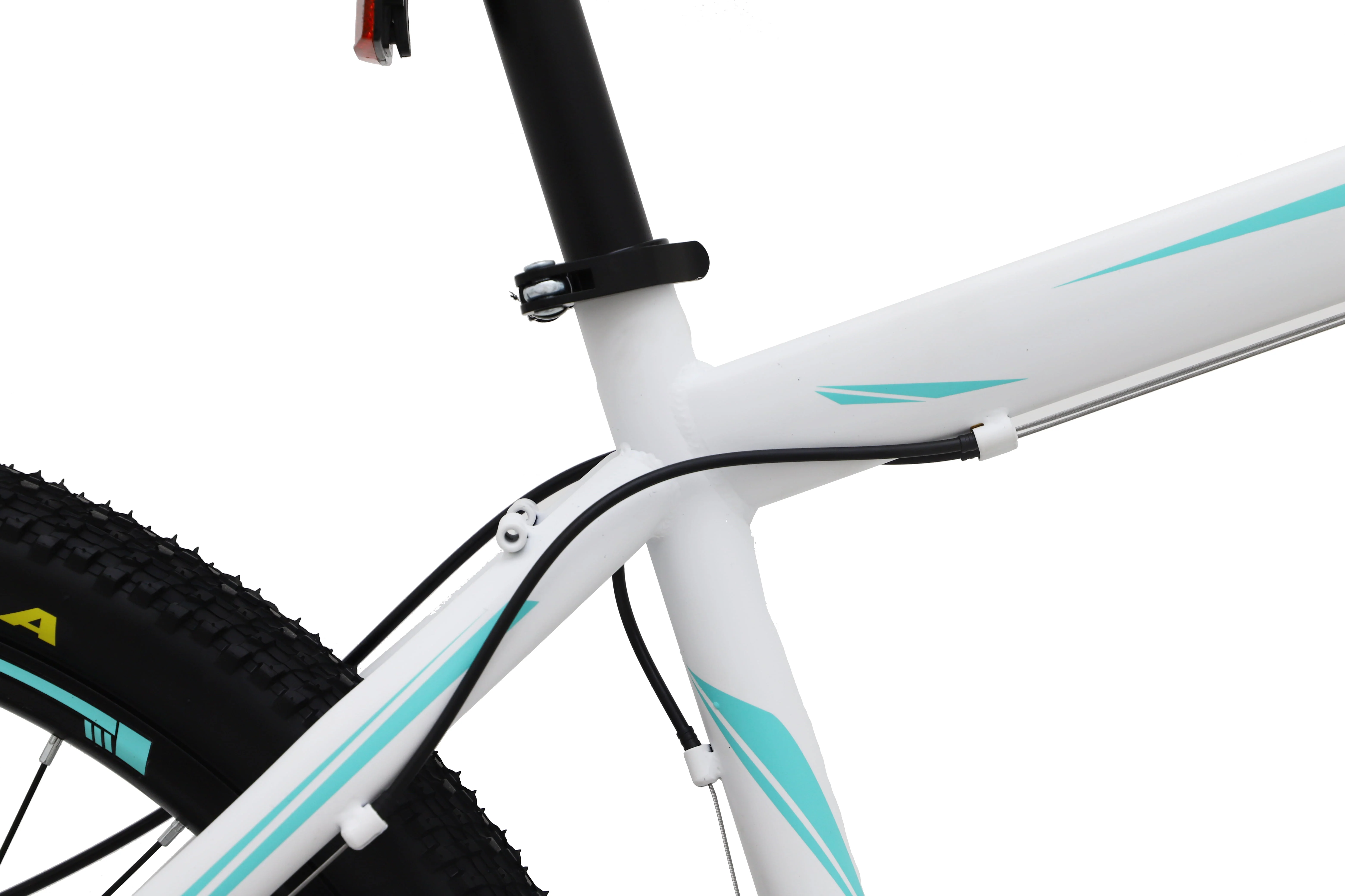 Feildoo Mens Mountain Bike, Front Suspension, 21-Speed, 26-Inch Wheels, 17-Inch Aluminum Frame, White and Black Bike