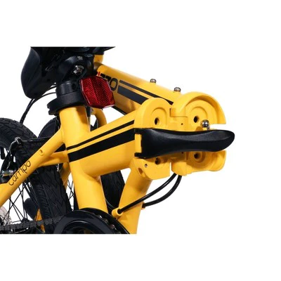 ZiZZO Campo 7 Speed 20" Folding Cruiser Bike - Yellow