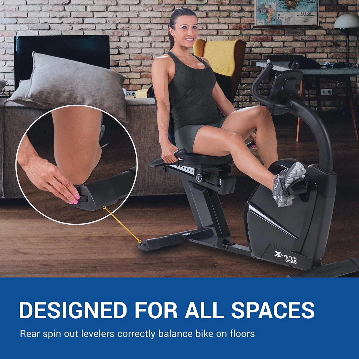 XTERRA SB2.5 Recumbent Exercise Bike with 24 Magnetic Resistance Levels