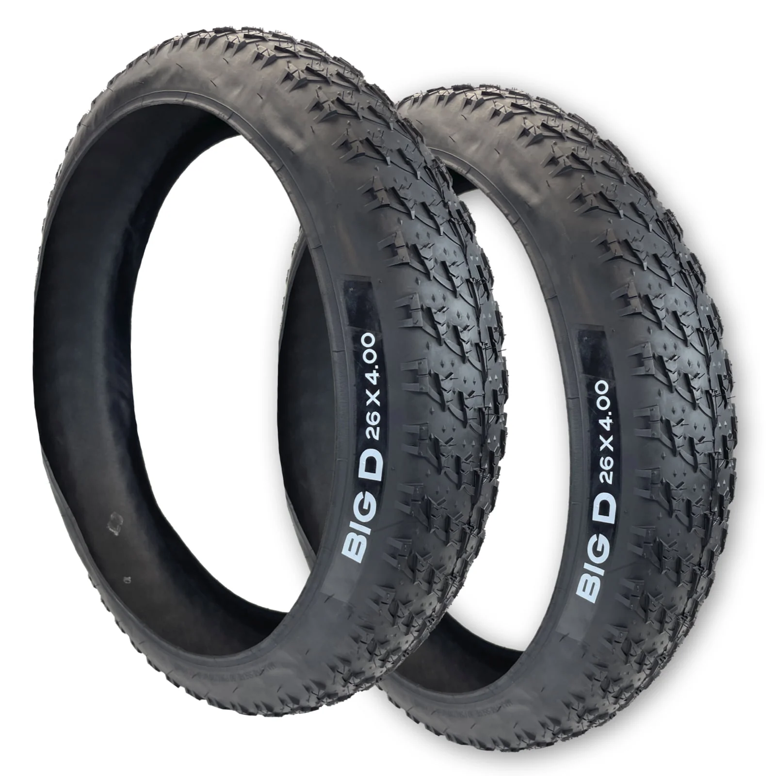 Two Duro Tire 26x4.0 Big D Fat Bike Mountain Bike Tires with Folding Beads 26x4