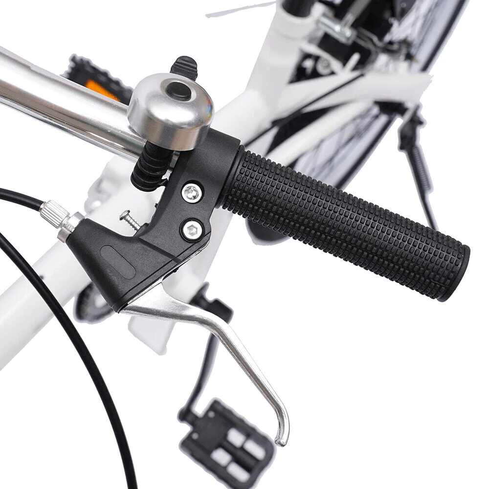 DENEST 20 Inch 7-Speed Bicycle Adult Road Bike Carbon Steel Folding Bike Double V-Brake