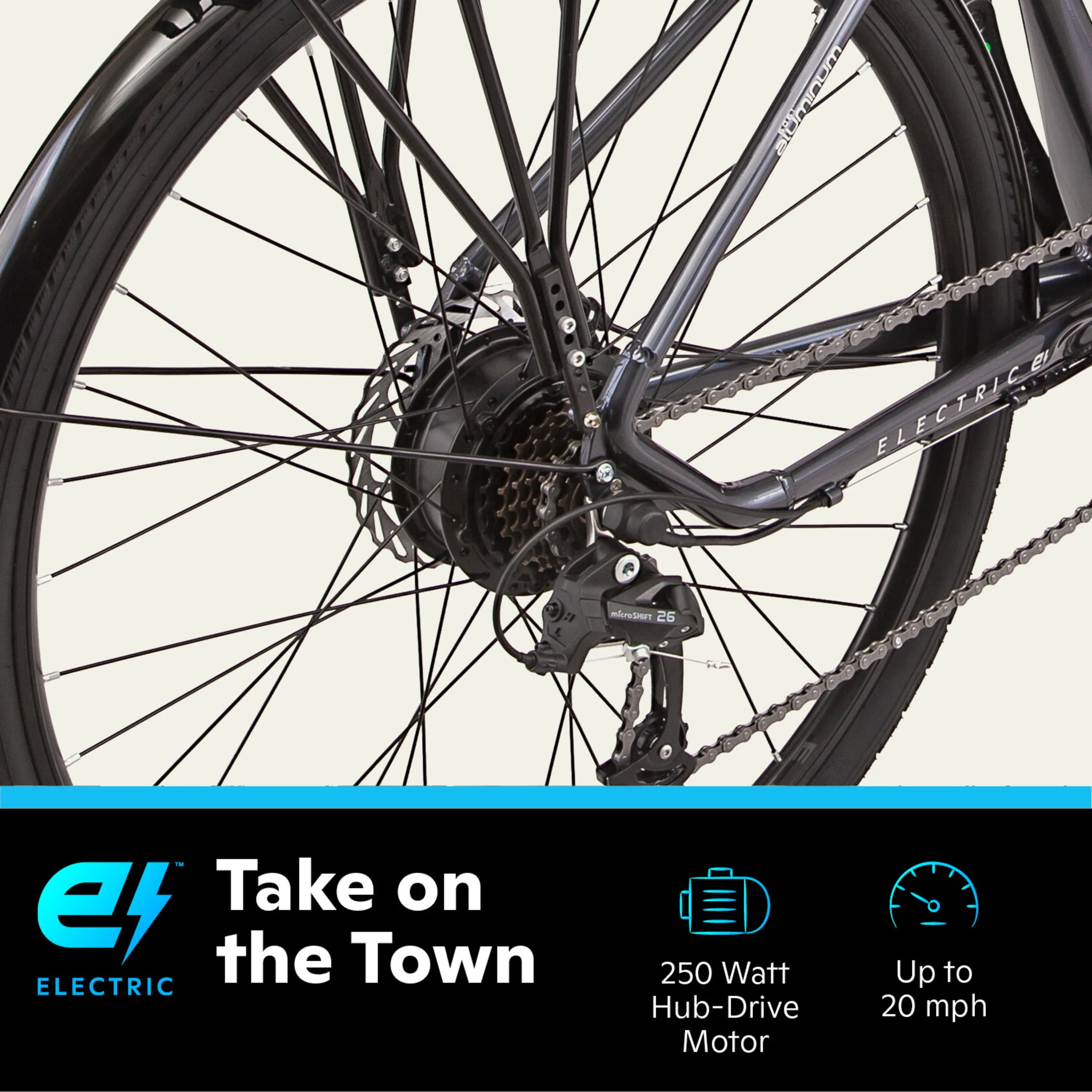 Schwinn 700c Bay Ridge Hybrid Electric Bike for Adults, 7 Speeds, 250w Ebike Motor, Gray