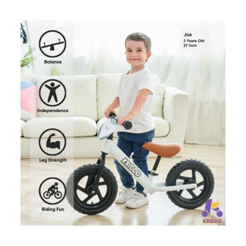 KRIDDO Toddler Balance Bike 2 Year Old, Age 24 Months to 5 Years Old, 12 Inch...
