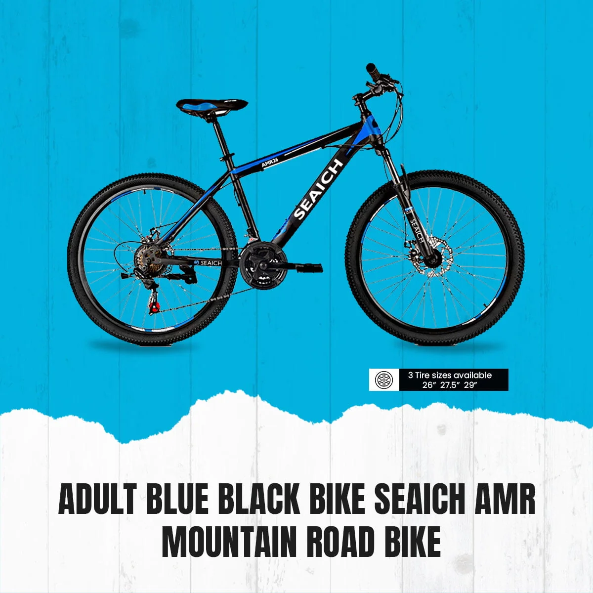 Adult Blue Black Bike SEAICH AMR 29