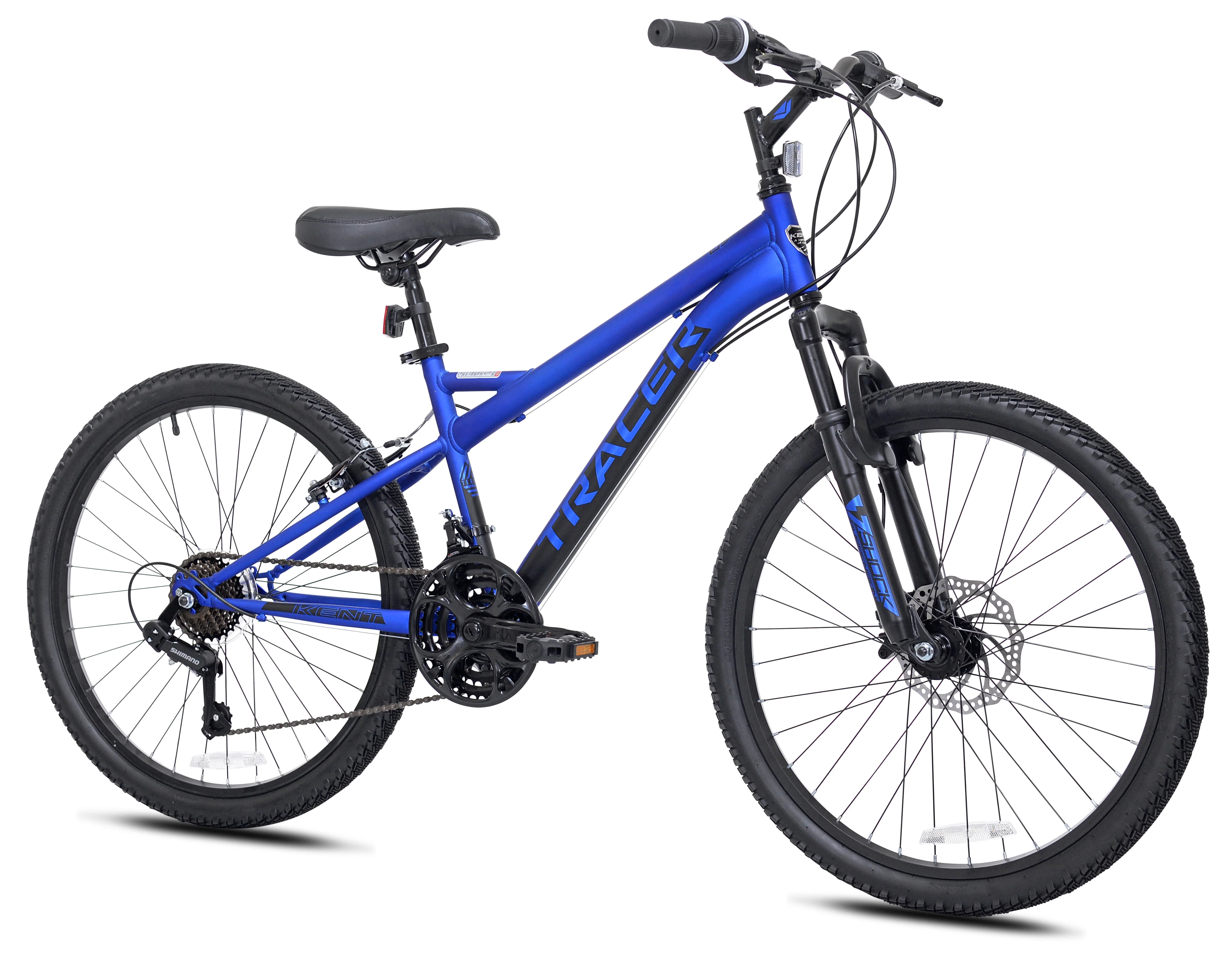 Kent Bicycles 24-inch Tracer Boy's 21 Speed Mountain Bike, Blue