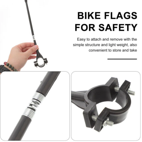 2 Pcs Bicycle Flagpole Stand Abs Child Kids Mounts Bike Display