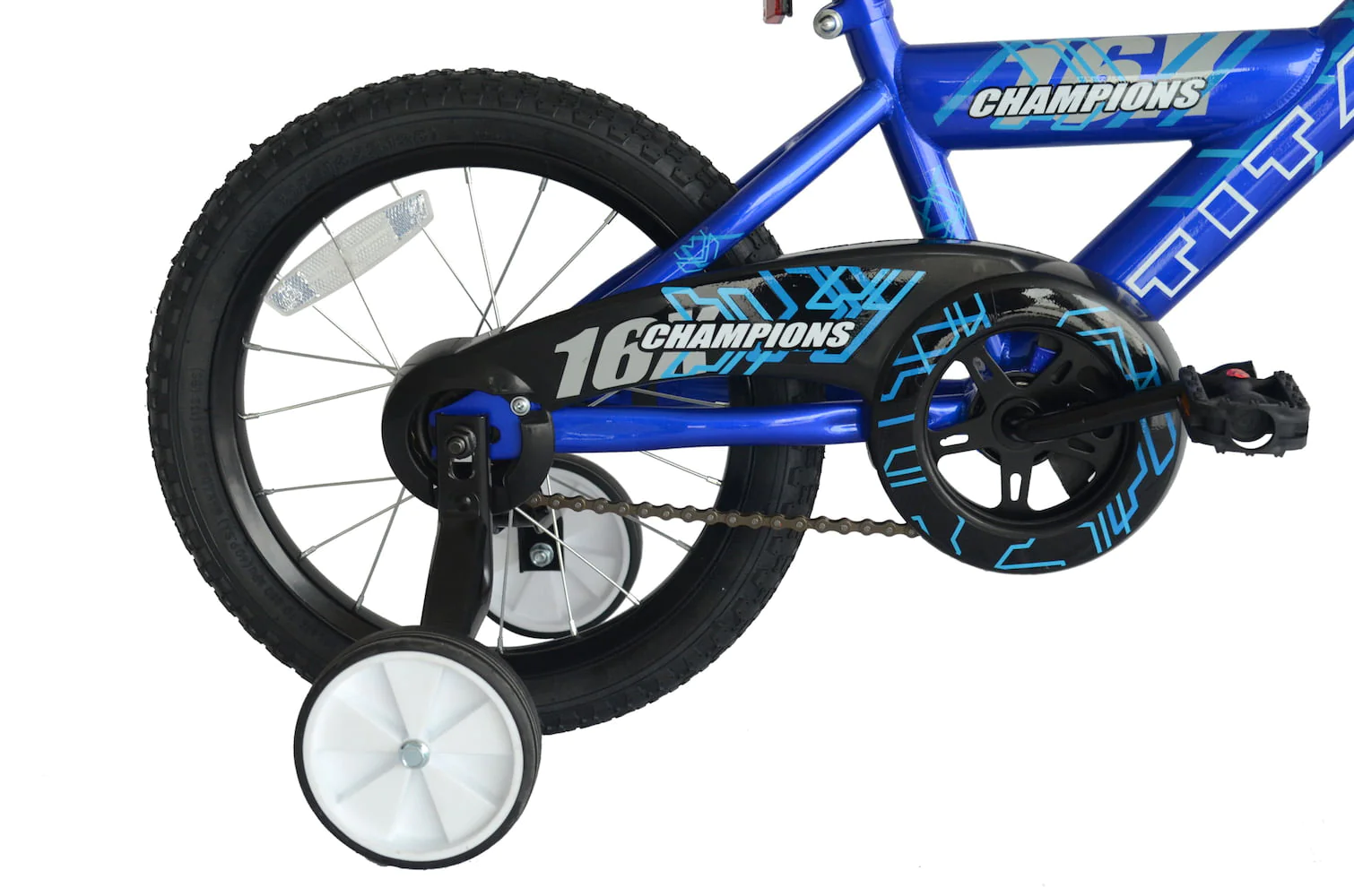 Titan Champion Boys BMX Bike with Training Wheels, 16 In. Blue