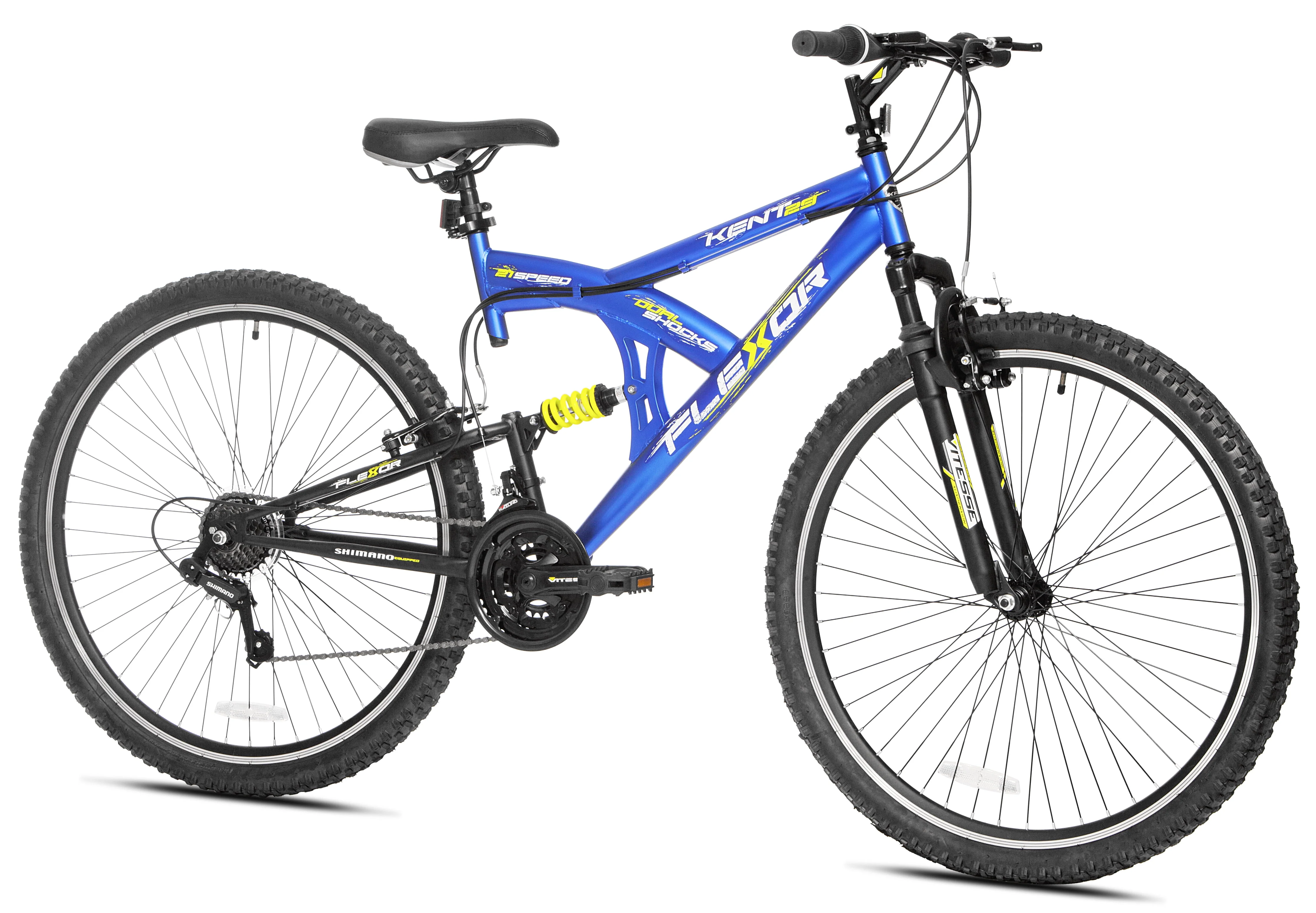 Kent Bicycles 29 in. Flexor Men's Dual Suspension Mountain Bike, Blue