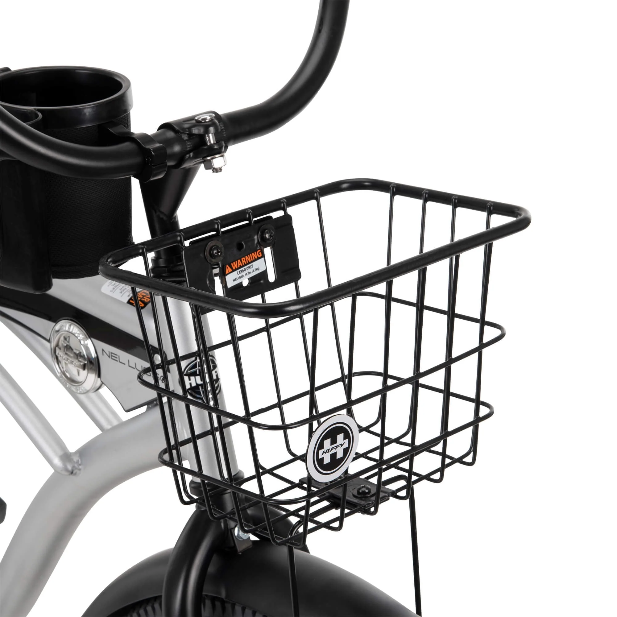 26 In. Nel Lusso Men’s Beach Cruiser Bike, Silver