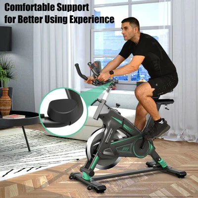 Costway Stationary Exercise Bike Cycling Bike W/33Lbs Flywheel Home Fitness Gym Cardio
