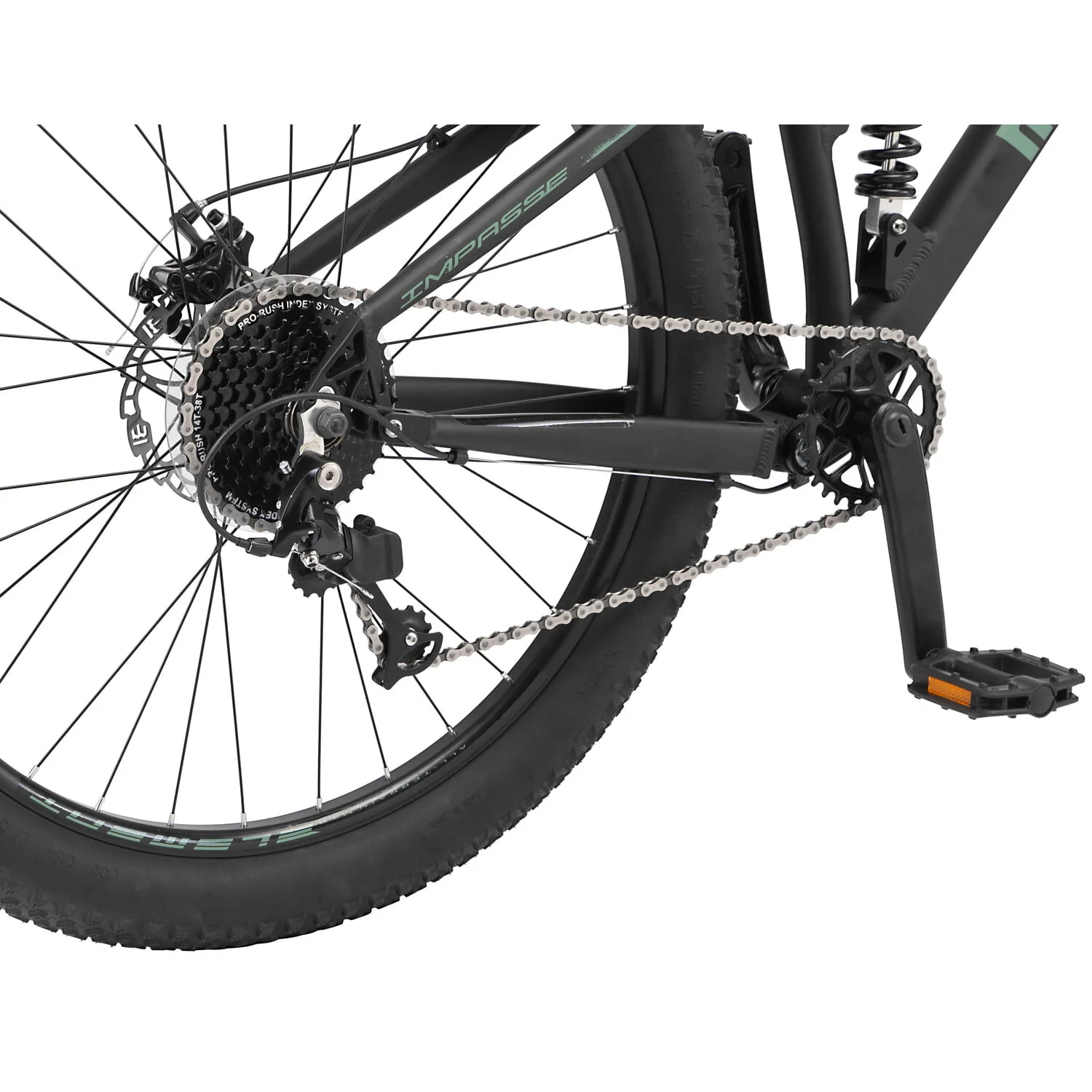 Mongoose Mongoose Impasse Dual Suspension Mountain Bike, 27.5 - Inch Wheel, Matte Black