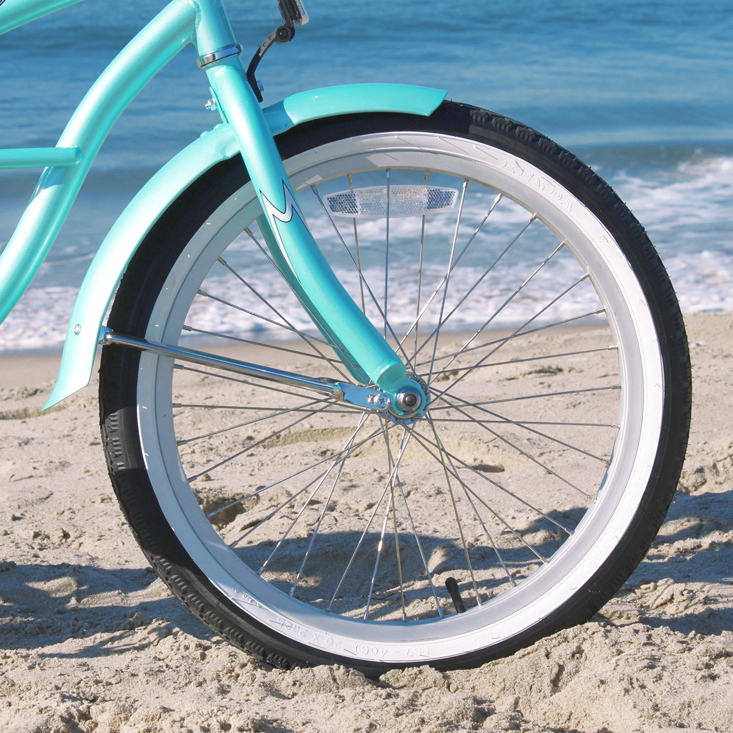 firmstrong urban girl single speed beach cruiser bicycle, 20-inch, mint green