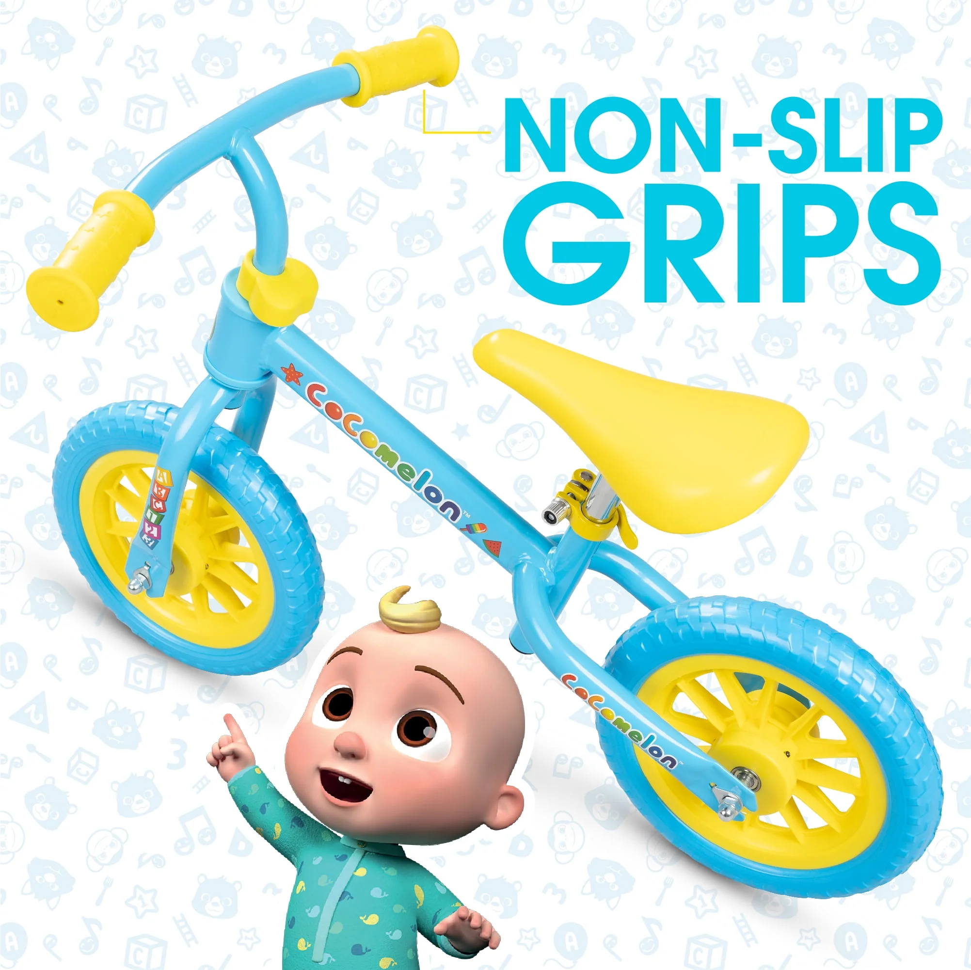 Cocomelon Toddlers Balance Bike Adjustable Helmet Light-up 10