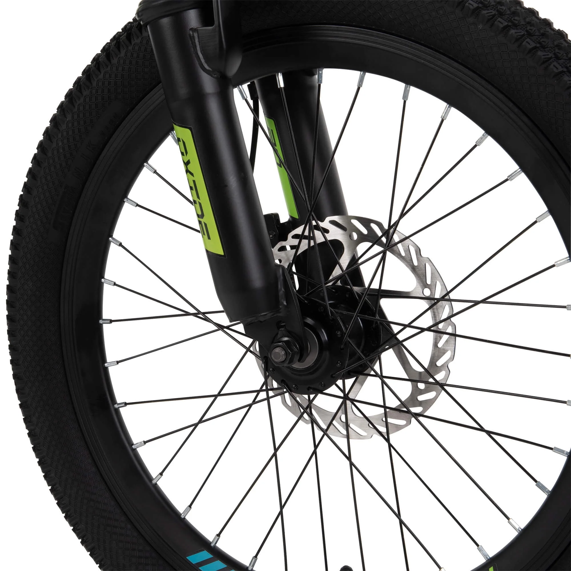 20-inch Oxide Boys Mountain Bike for Kids , Lime / Blue