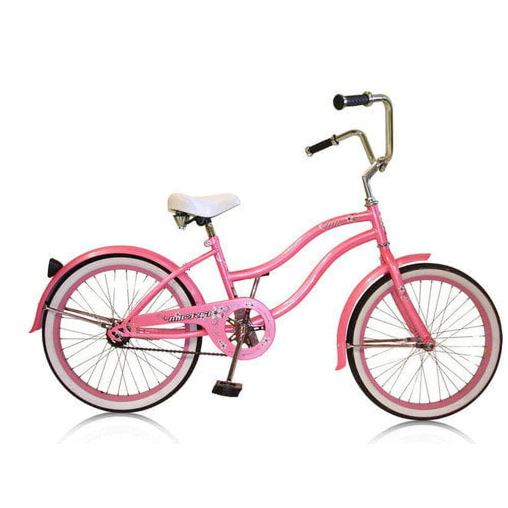 Micargi JETTA 20' Beach Cruiser Coaster Brake Single Speed Stainless Steel Spokes One Piece Crank Alloy Baby Blue Rims 36H Color: BABY BLUE