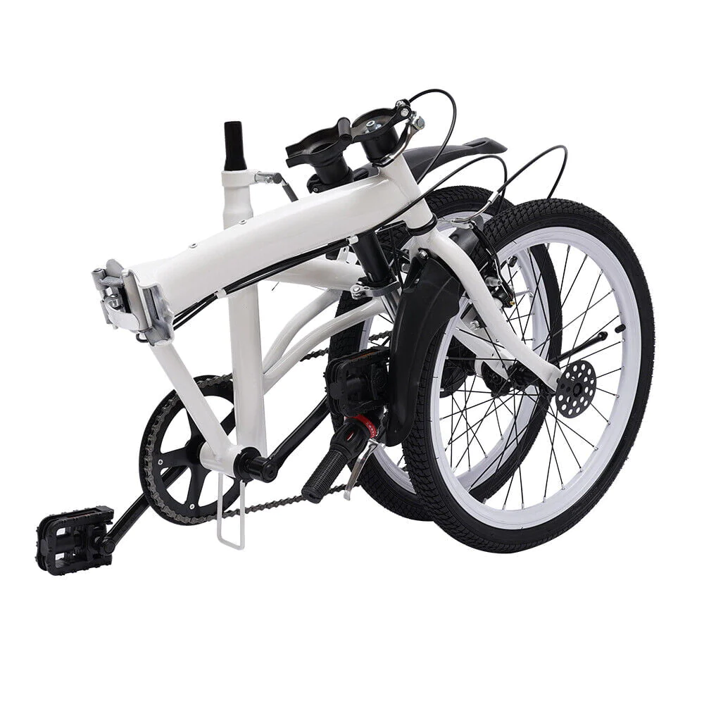 TFCFL 20-inch Folding Bike Bicycle 7 Speed Double V Brake Bike Cycling Carbon Steel