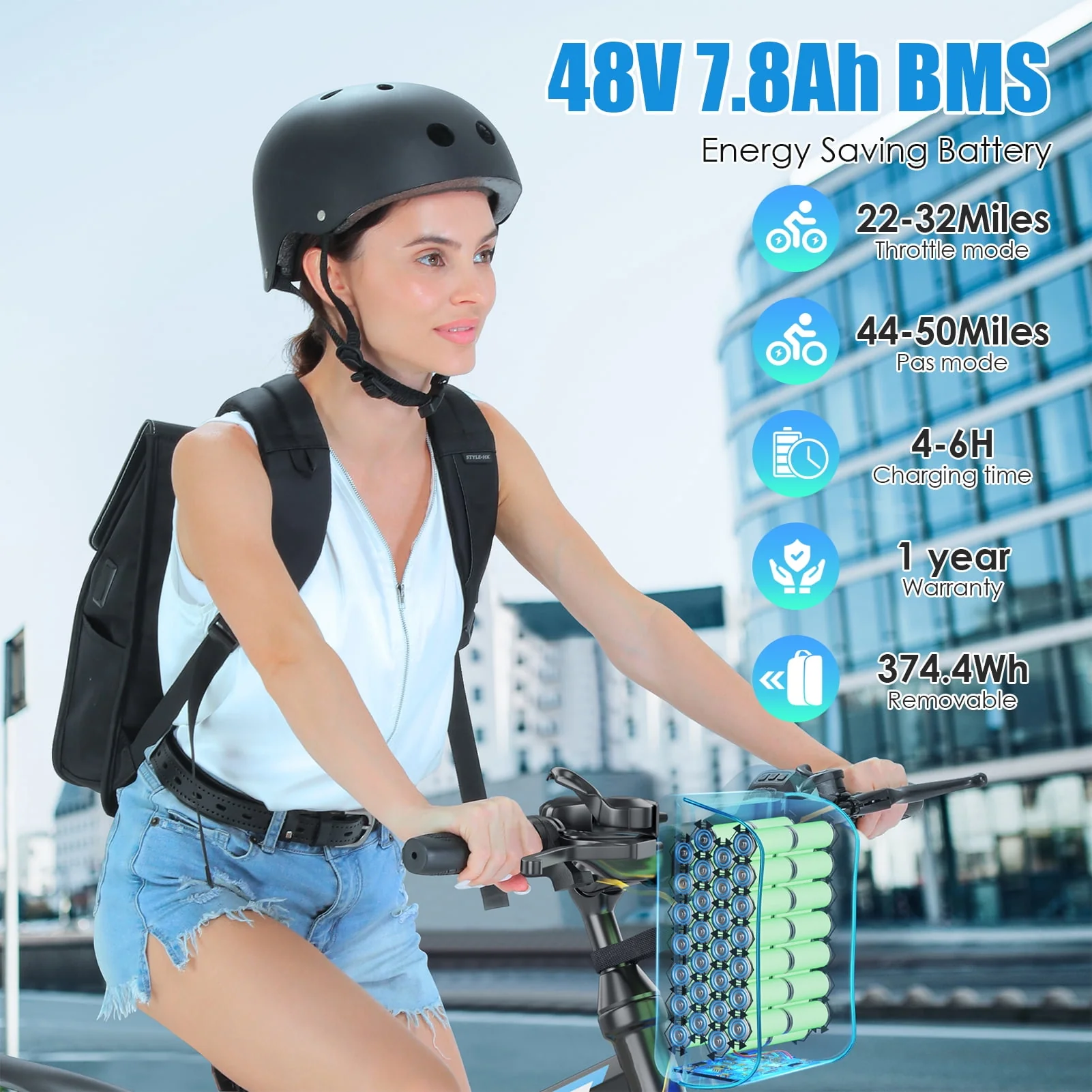 Elifine 26 In. Folding Electric Bike for Adults, 500W Electric Mountain Bike, 21 Speed, Full Suspension, 48V Foldable Ebike with Removable 7.8Ah Lithium-Ion Battery Electric Commuter Bicycle