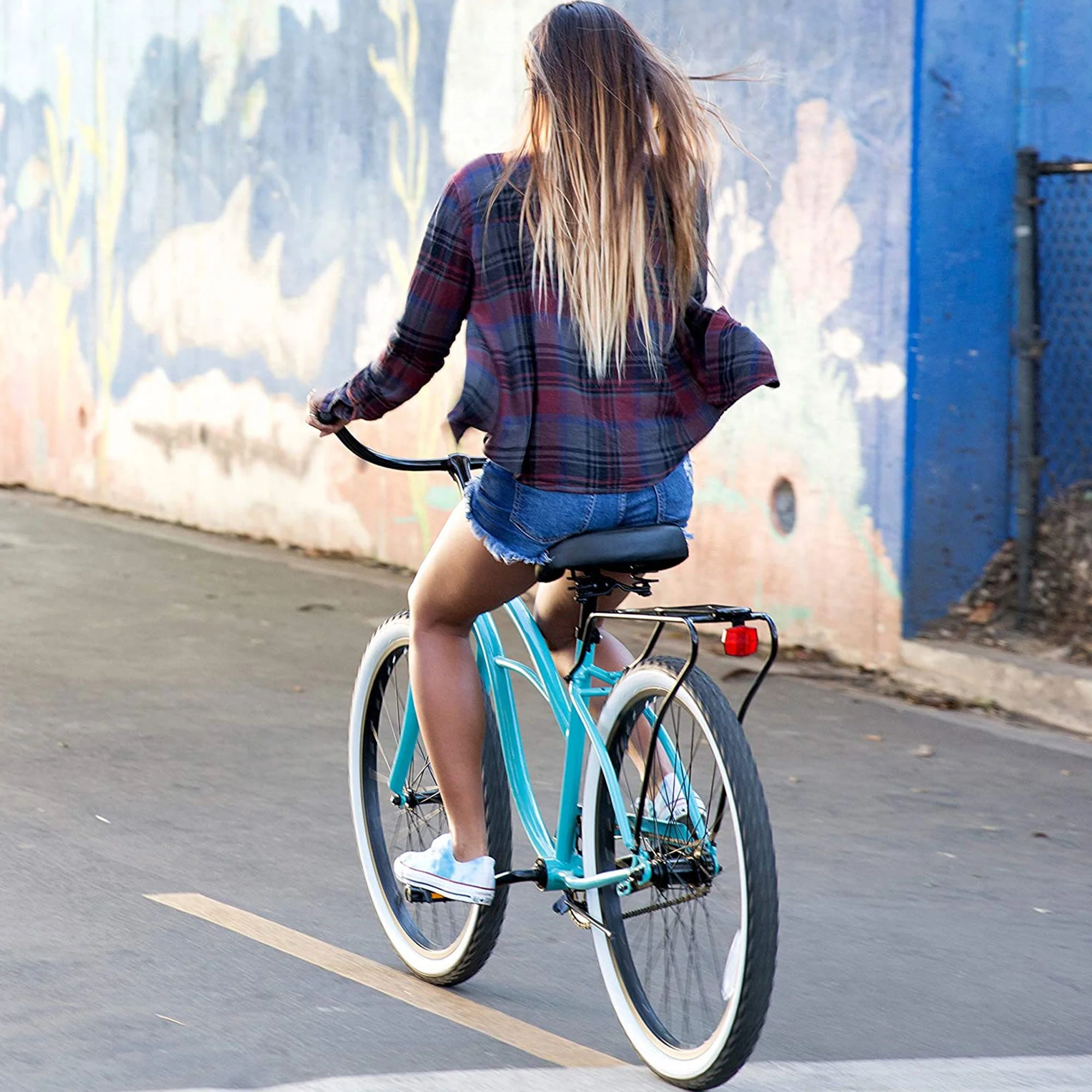 sixthreezero Women's Around the Block 1 Speed Beach Cruiser Bicycle, Teal