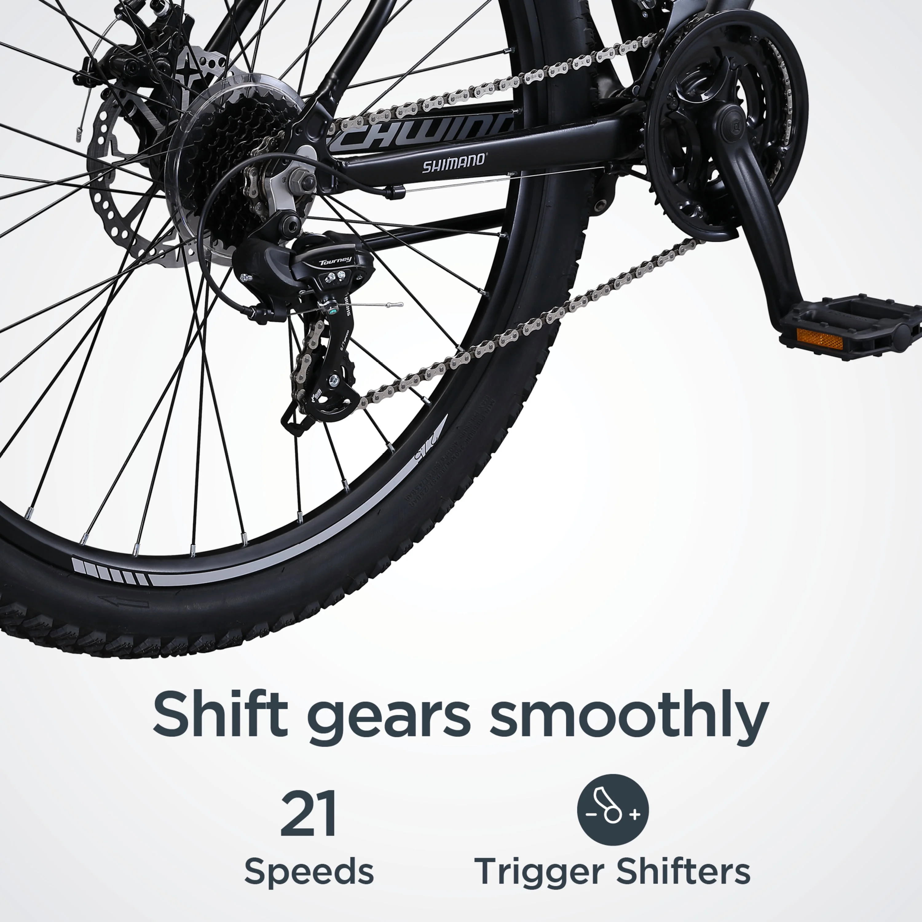 Schwinn AL Comp 27.5 inch Men's Mountain Bike, 21 Speed Adult Bicycle, Grey