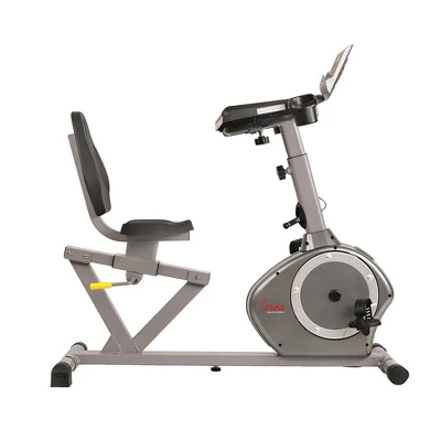 Sunny Health & Fitness  Convertible Recumbent Battery Exercise Bike - Silver